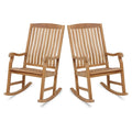 Ensemble de 2 fauteuils à bascule d'extérieur en teck Cambria Cambridge Casual