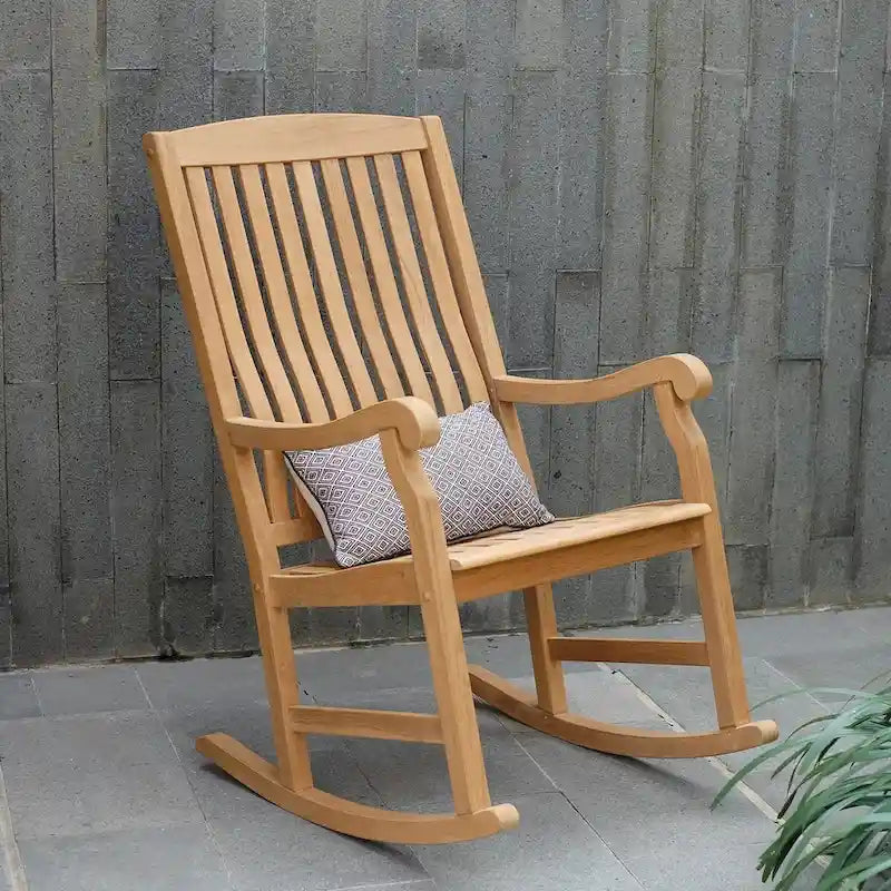 Ensemble de 2 fauteuils à bascule d'extérieur en teck Cambria Cambridge Casual