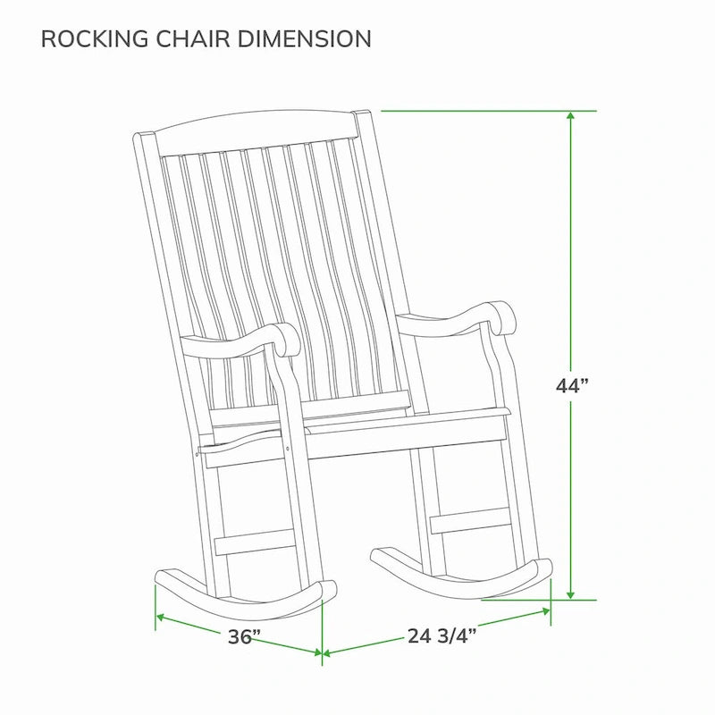 Ensemble de 2 fauteuils à bascule d'extérieur en teck Cambria Cambridge Casual