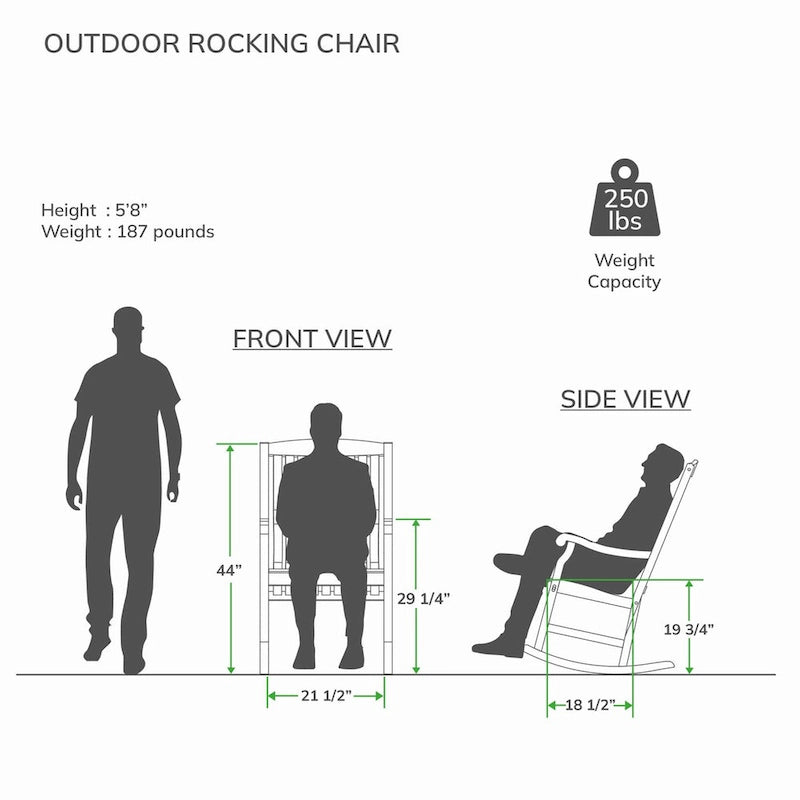 Ensemble de 2 fauteuils à bascule d'extérieur en teck Cambria Cambridge Casual