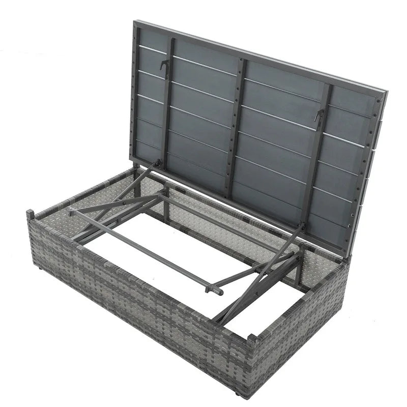 Ensemble de 5 meubles en osier, mobilier de terrasse, meubles en osier PE saisonniers
