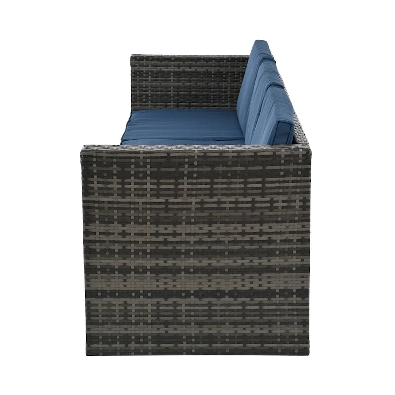 Ensemble de 5 meubles en osier, mobilier de terrasse, meubles en osier PE saisonniers