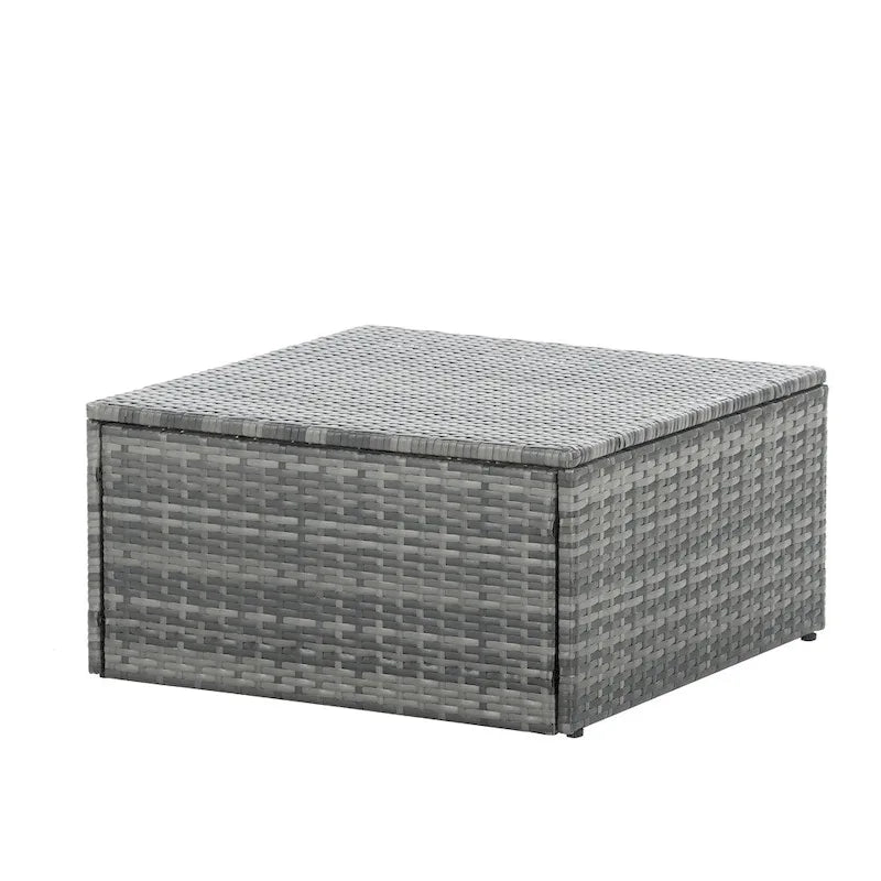 Ensemble de 5 meubles en osier, mobilier de terrasse, meubles en osier PE saisonniers