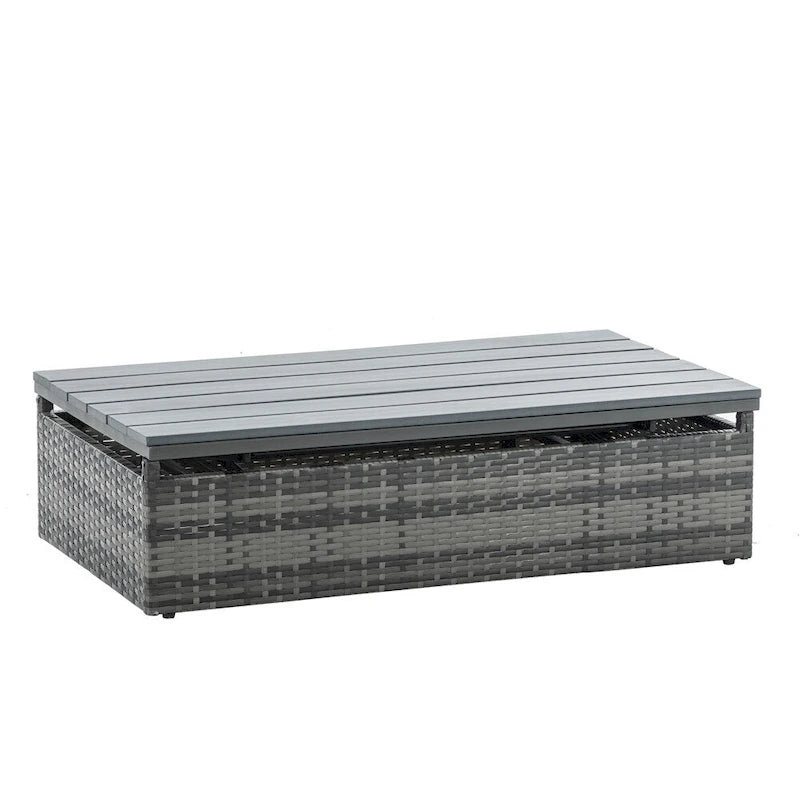 Ensemble de 5 meubles en osier, mobilier de terrasse, meubles en osier PE saisonniers