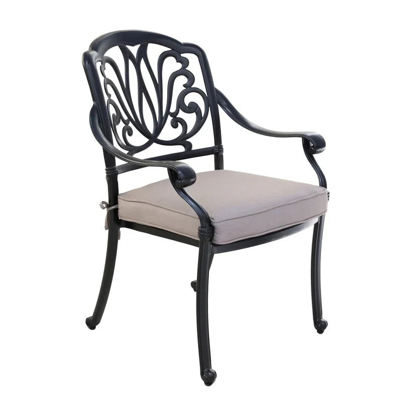 Ensemble de salle à manger Manasquan 13 pièces en aluminium couleur canon de fusil par Havenside Home