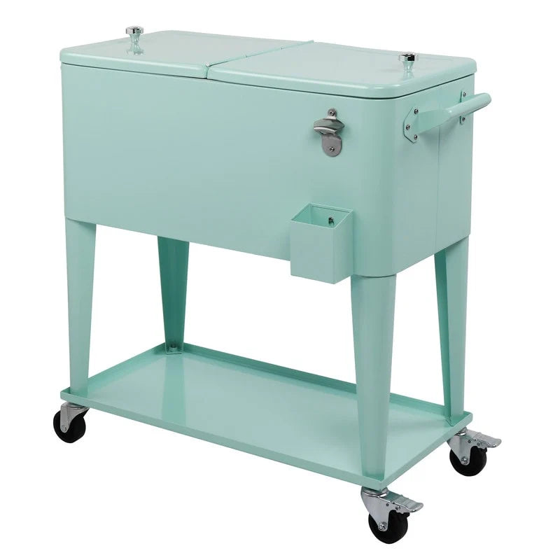 Glacière de camping 80 pintes en fer avec étagère