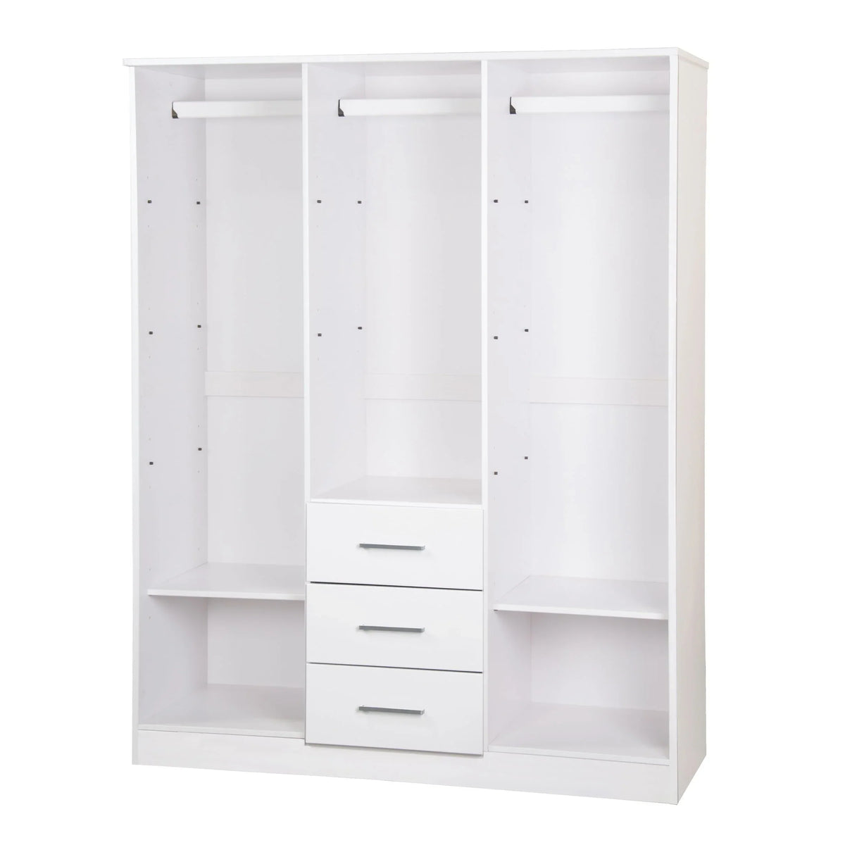 Palace Imports Armoire Cosmo 3 portes 100 % bois massif avec portes en bois massif ou portes miroir