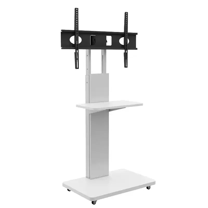 Meuble TV pour téléviseurs de 32 à 75 pouces, Chariot TV mobile à hauteur réglable avec tiroir et roulettes pour salon, chambre, bureaux -ModernLuxe